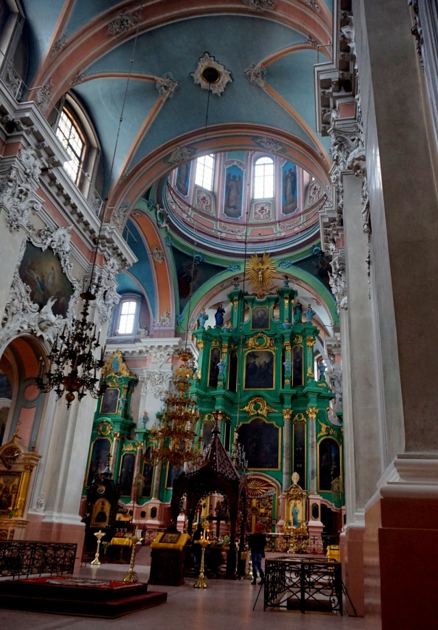 Inside an Orthodox church.